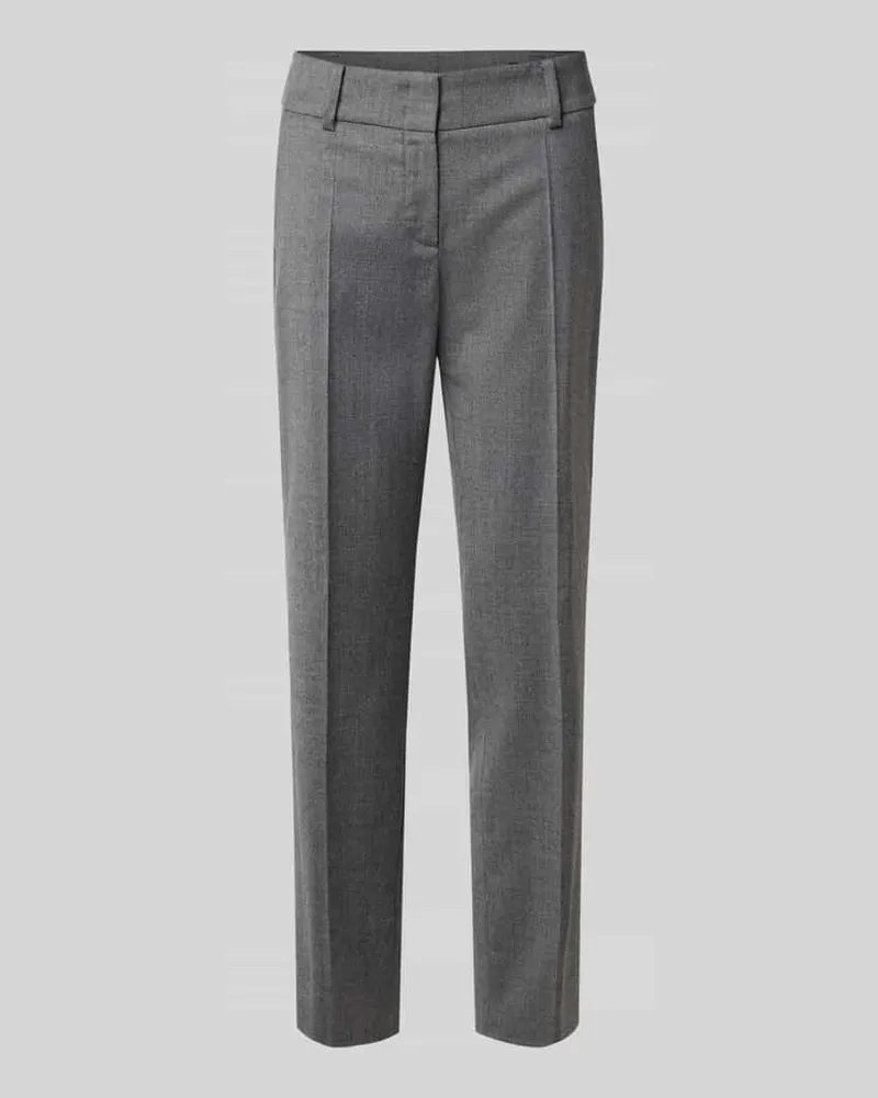 windsor. Slim Fit Hose aus Schurwolle-Elasthan-Mix Mittelgrau