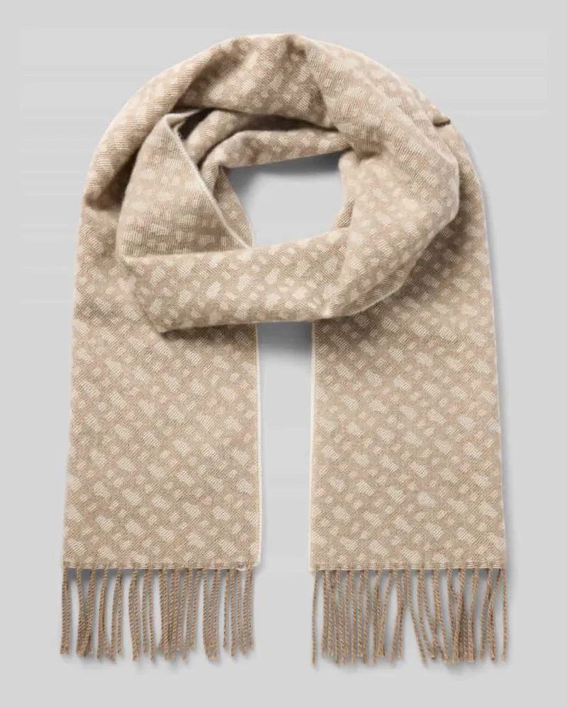 HUGO BOSS Schal aus reiner Wolle Modell 'Zesy_BB Beige
