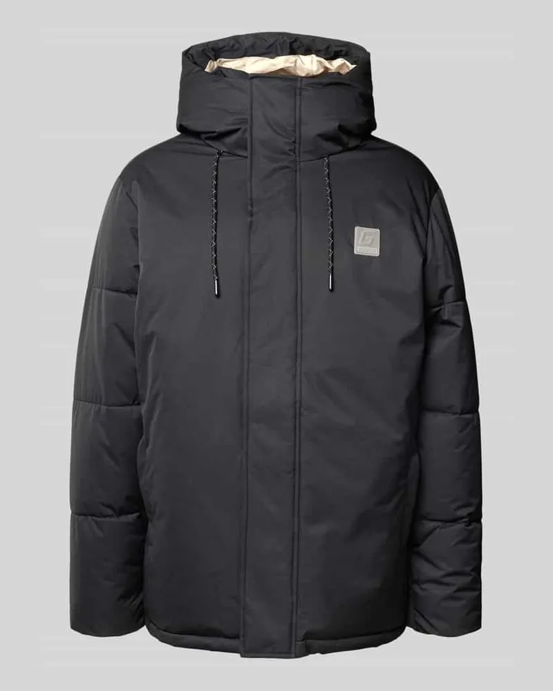 Guess Steppjacke mit Label-Patch Modell 'FAWARIS Black