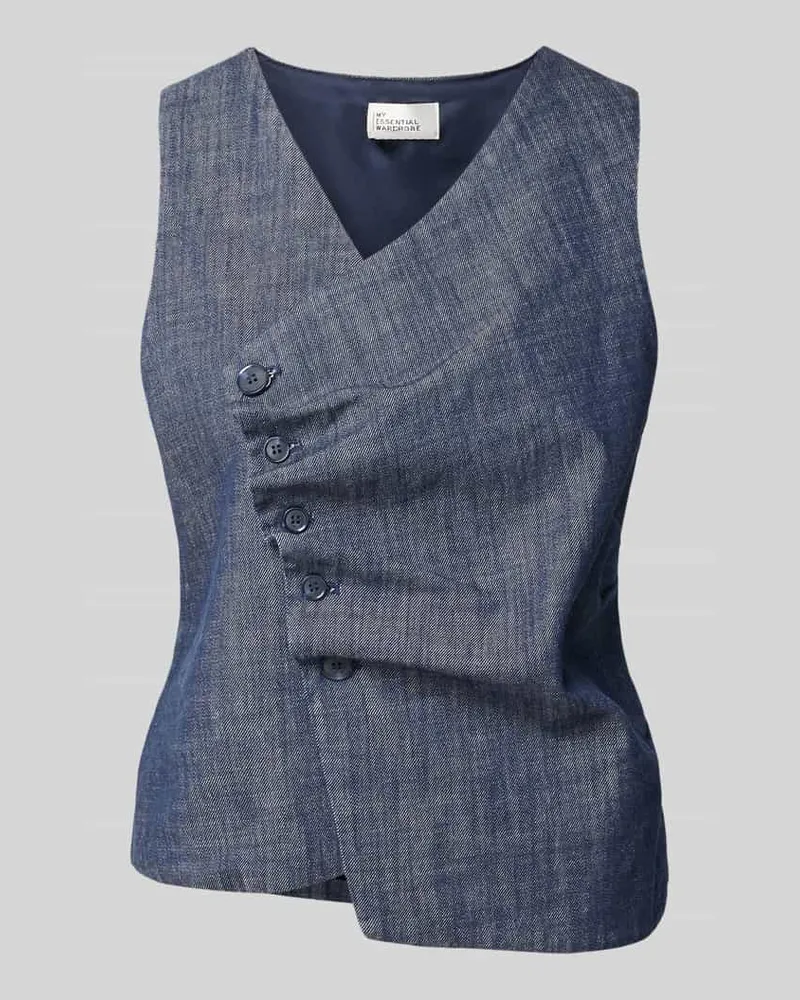 My Essential Wardrobe Weste mit V-Ausschnitt Modell 'DAZZIE Dunkelblau