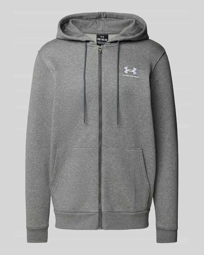 Under Armour Sweatjacke mit Label-Stitching Dunkelgrau