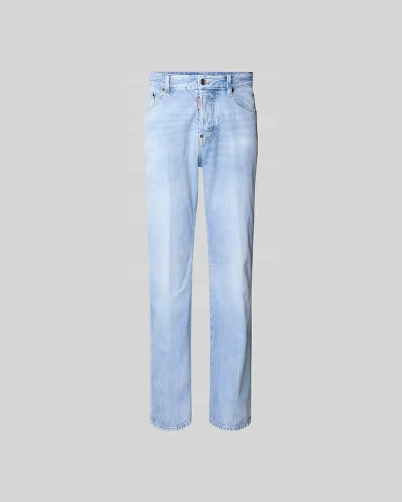 Dsquared2 Straight Fit Jeans mit Logo-Patch Jeansblau