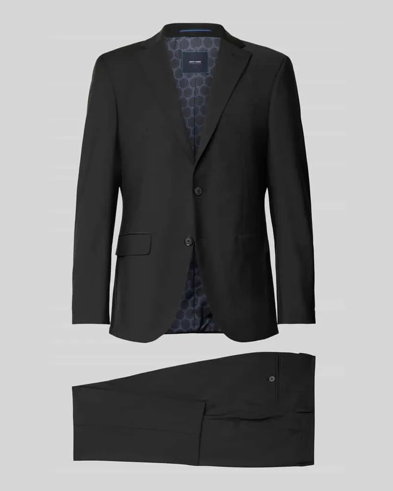 Pierre Cardin Anzug mit Reverskragen Black