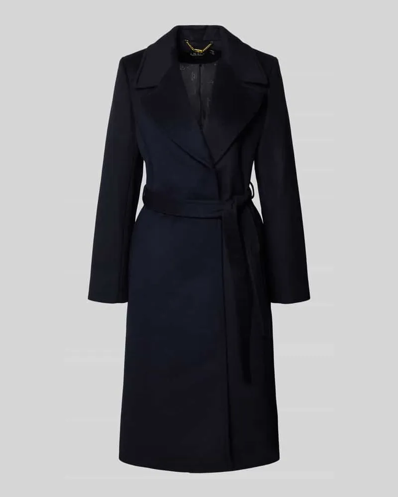 Ralph Lauren Mantel mit Reverskragen und Bindegürtel Marine