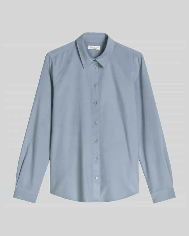 Marc O'Polo Regular Fit Langarm Bluse aus Lyocell-Baumwoll-Mix Hellblau