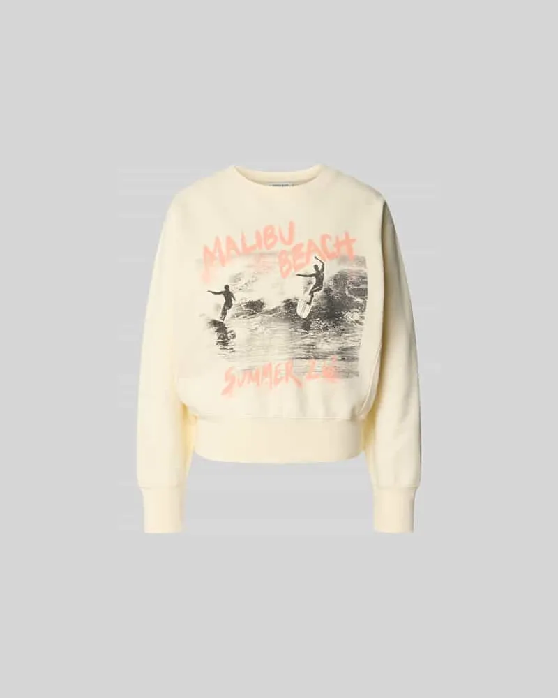 Anine Bing Relaxed Fit Sweatshirt mit Foto-Print Offwhite