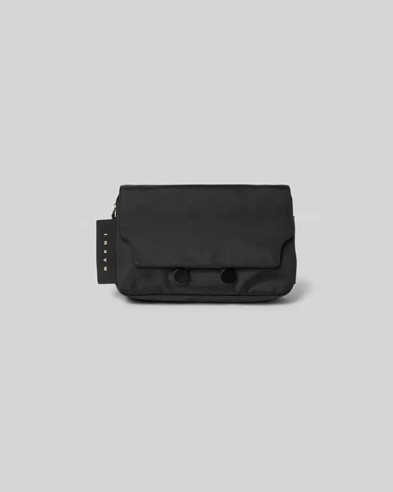 Marni Riementasche mit Logo-Stitching Black