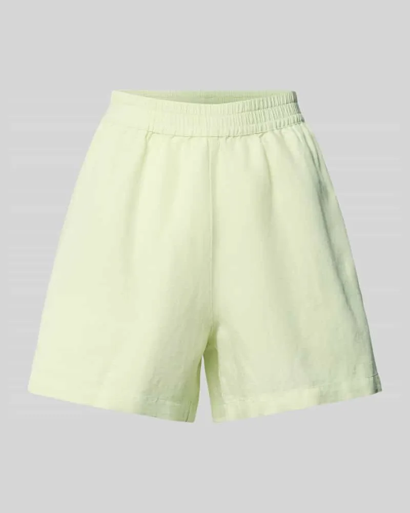 HUGO BOSS Relaxed Fit Shorts aus Leinen-Viskose-Mix Modell 'TALLAN Hellgruen
