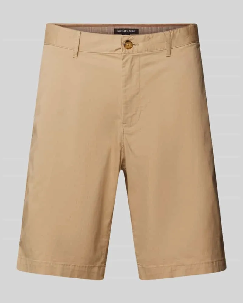 Michael Kors Regular Fit Shorts mit Gürtelschlaufen Khaki