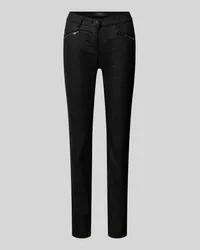 TONI Skinny Fit Hose mit Reißverschlusstaschen Black