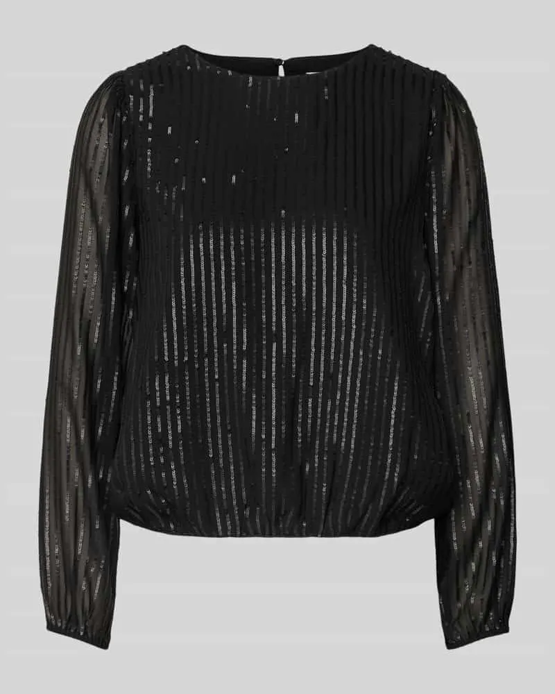 COMMA Blusenshirt mit Rundhalsausschnitt Black