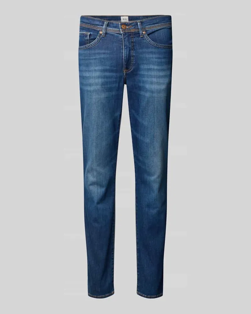 Brax Skinny Fit Jeans mit Lyocell-Anteil Modell 'Chris Dunkelblau