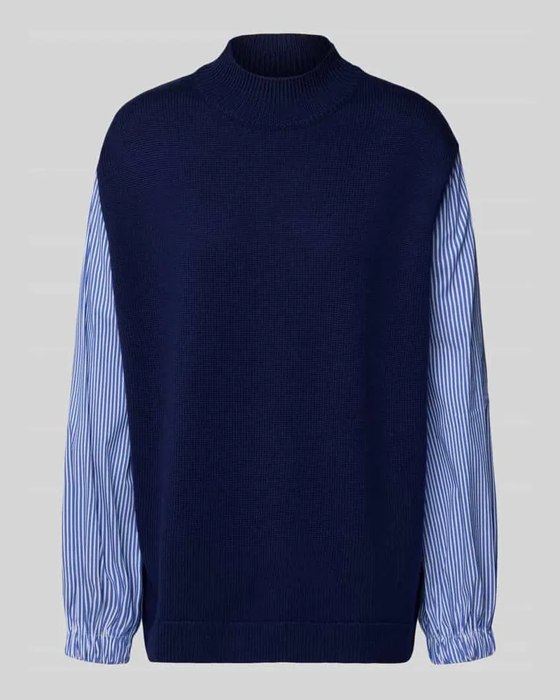 Mos Mosh Strickpullover mit Stehkragen Modell 'Juella Marine
