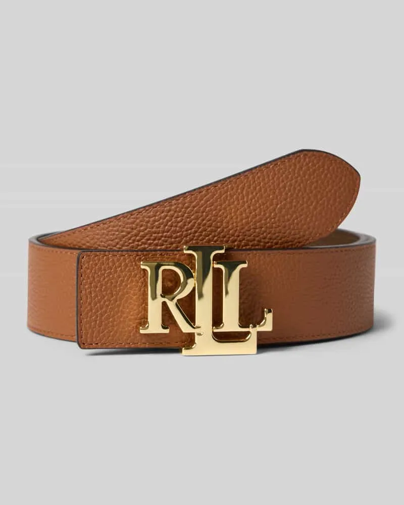 Ralph Lauren Gürtel aus Rindsleder mit Label-Applikation Cognac