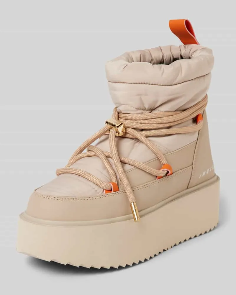 INUIKII Snow Boots mit Label-Print Beige