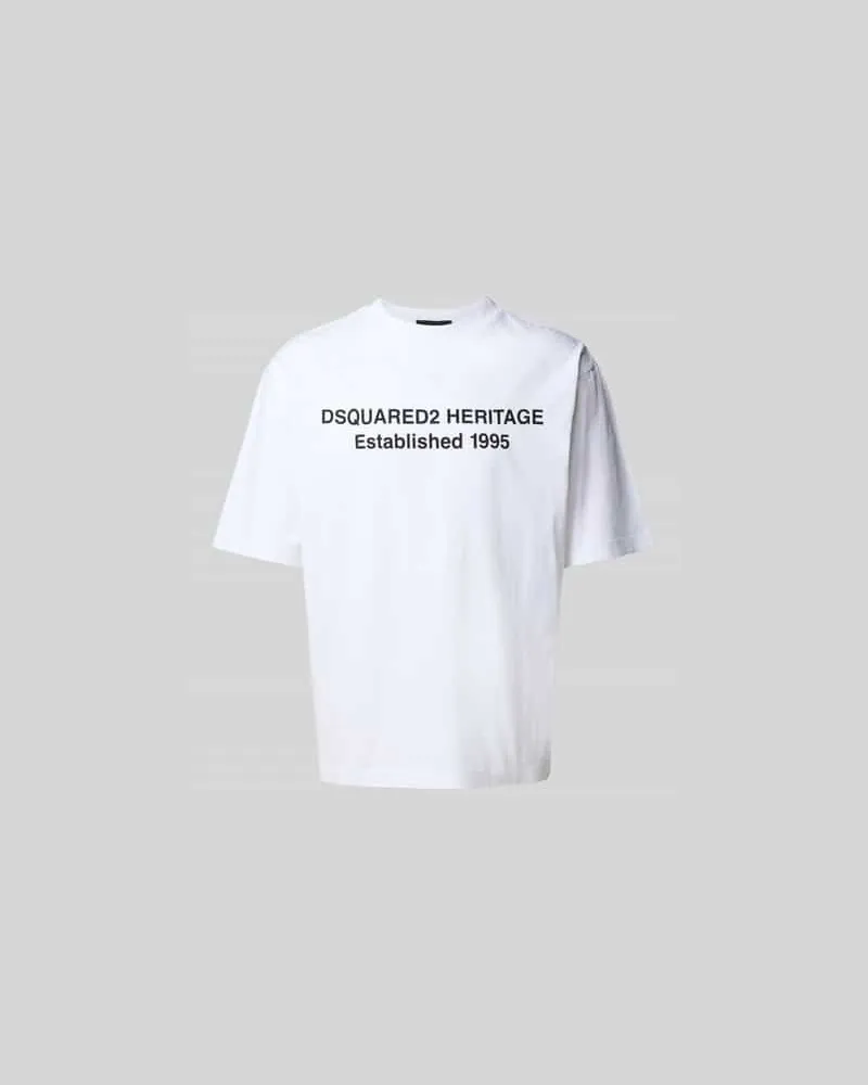 Dsquared2 T-Shirt mit Label-Print Weiss
