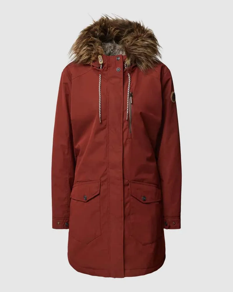 G.I.G.A. DX Parka mit Kunstfell und Zweiwege-Reißverschluss Messing