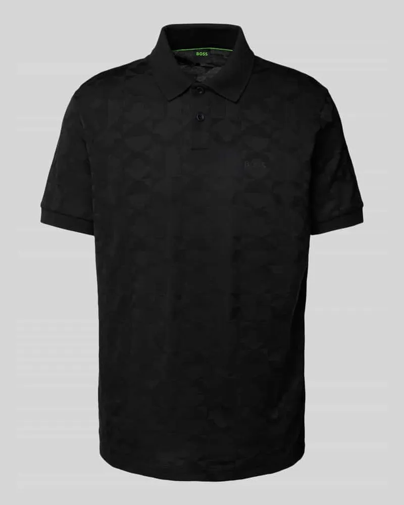 HUGO BOSS Regular Fit Poloshirt mit Label-Detail Modell 'Pirax Black