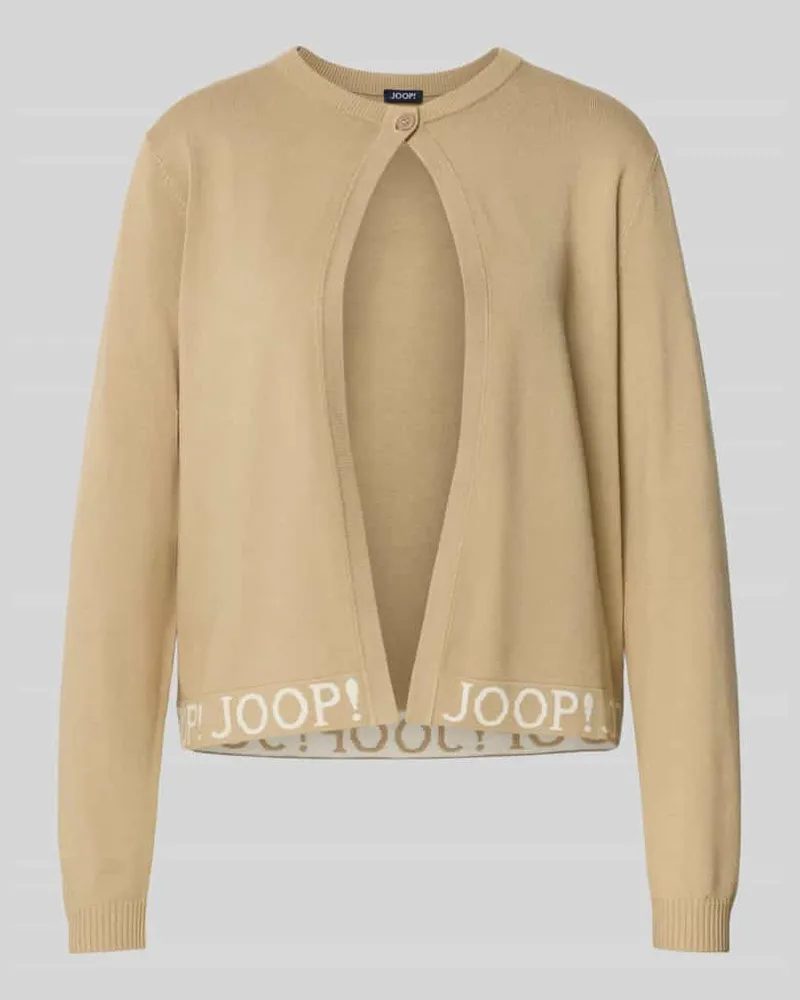 JOOP! Strickjacke mit Knopfverschluss Modell 'Kona Sand