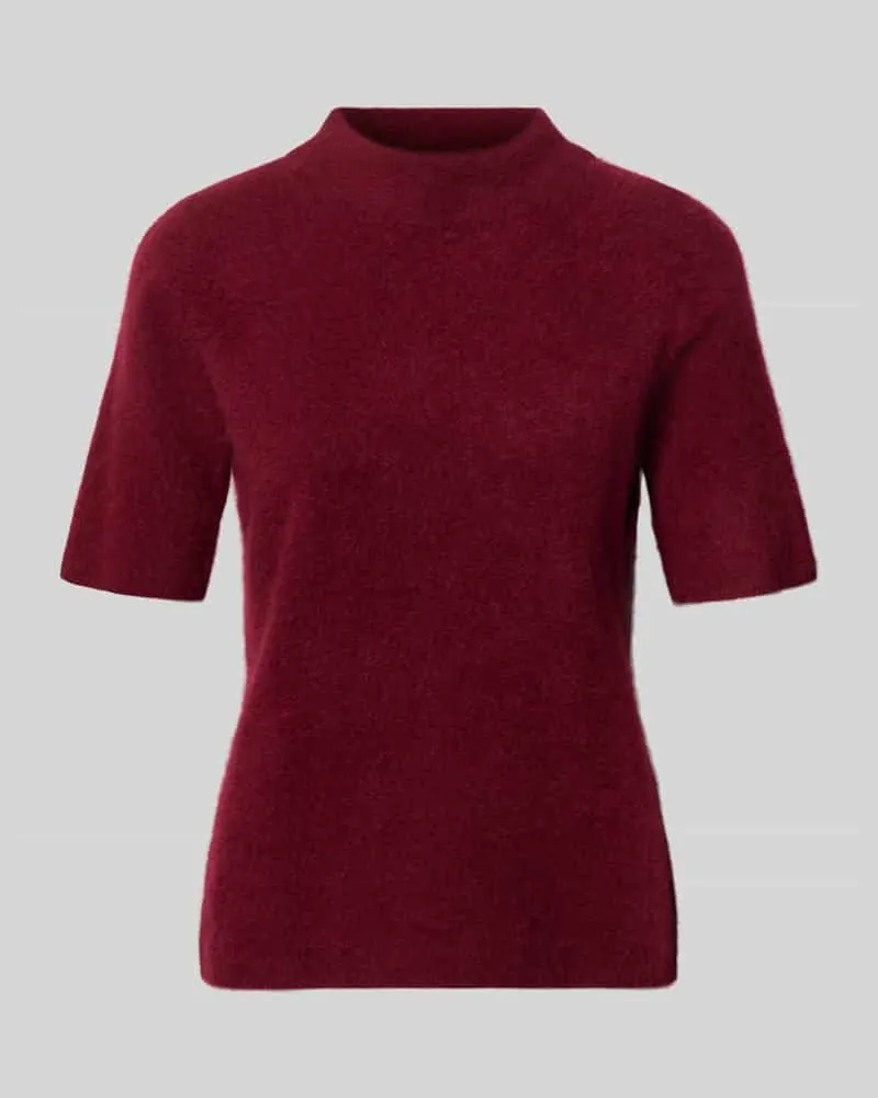 Christian Berg Wollshirt mit Stehkragen Dunkelrot