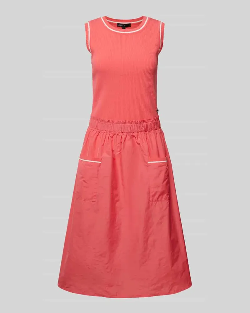 Marc Cain Knielanges Kleid mit Eingrifftaschen Koralle
