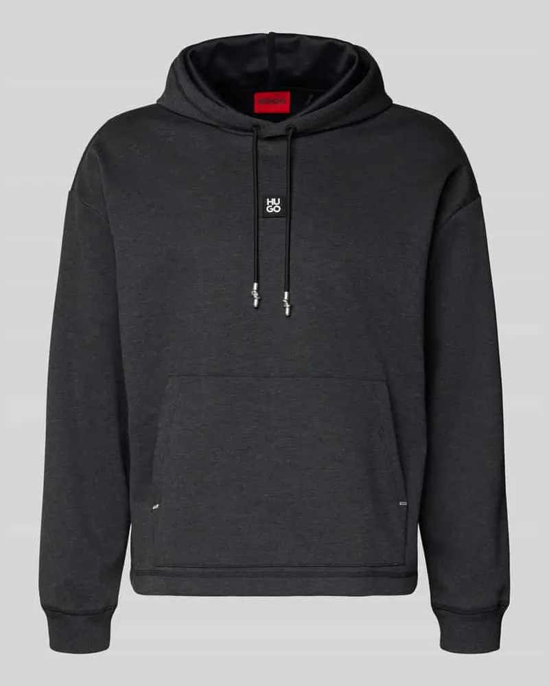 HUGO BOSS Regular Fit Hoodie aus Baumwoll-Mix Modell 'DINEO Mittelgrau
