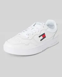 Tommy Hilfiger Ledersneaker mit Label-Details Modell 'CUPSOLE LEATHER Weiss