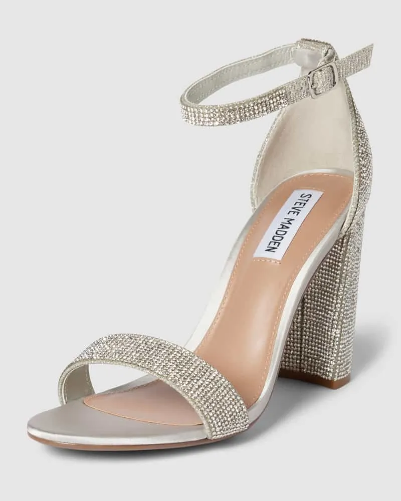 Steve Madden Sandalette mit Ziersteinbesatz Modell 'CARRSON-R Silber