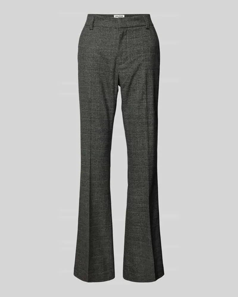 Zadig & Voltaire Flared Stoffhose mit Bügelfalten Modell 'PREVU TAILLEUR Anthrazit