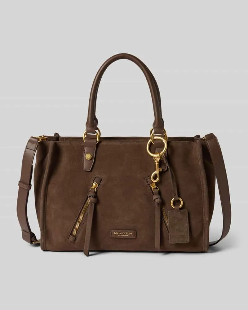 Marc O'Polo Shopper aus echtem Rindsleder Modell 'SHOPPER M SUEDE Mittelbraun