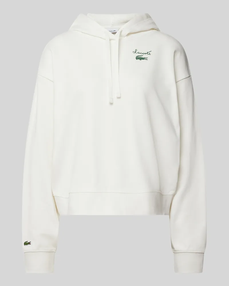 Lacoste Hoodie mit Label-Patch Offwhite