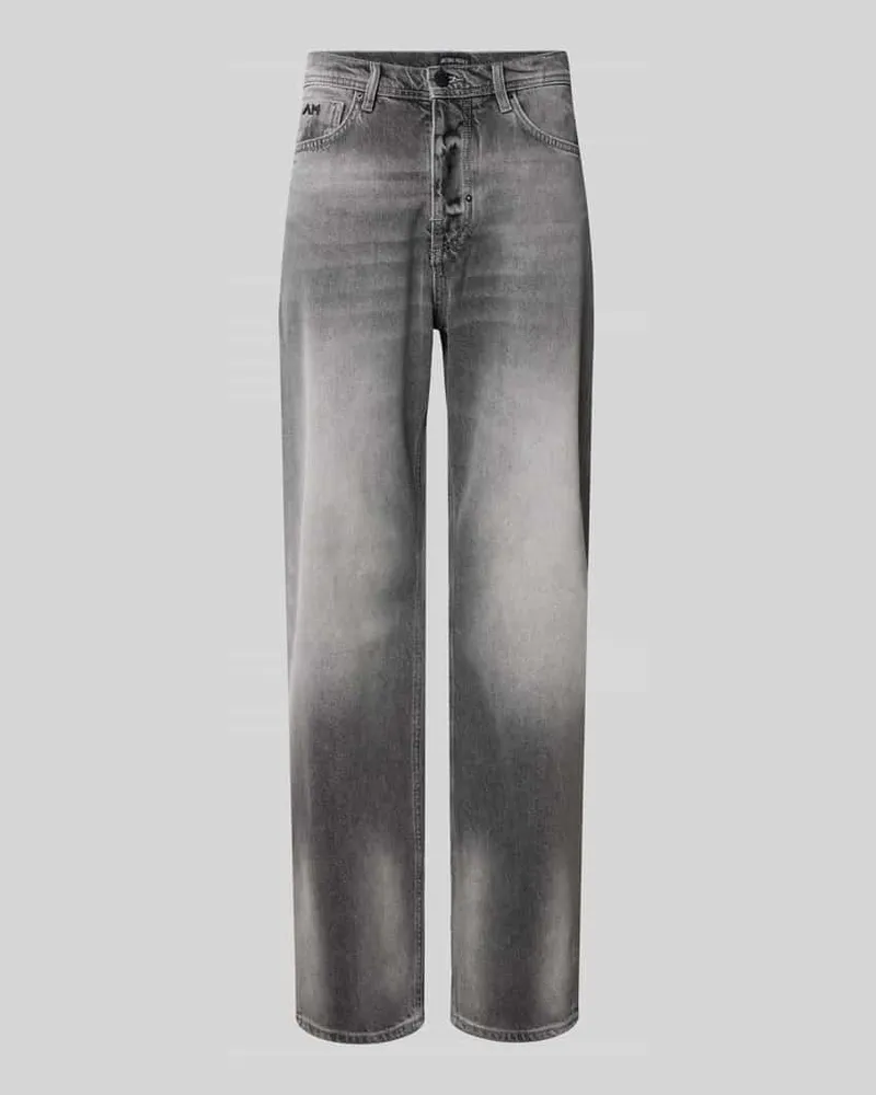 Antony Morato Straight Fit Jeans mit Logo-Applikation Black