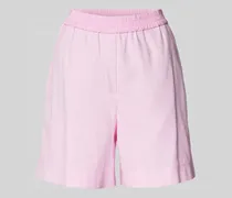 Shorts aus Leinen-Mix mit elastischem Bund