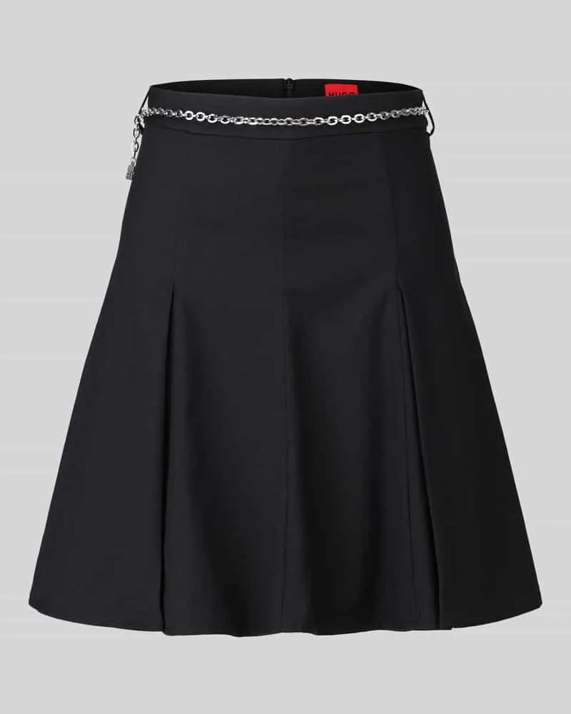 HUGO BOSS Minirock mit Kettendetail Modell 'Rejulia-1 Black