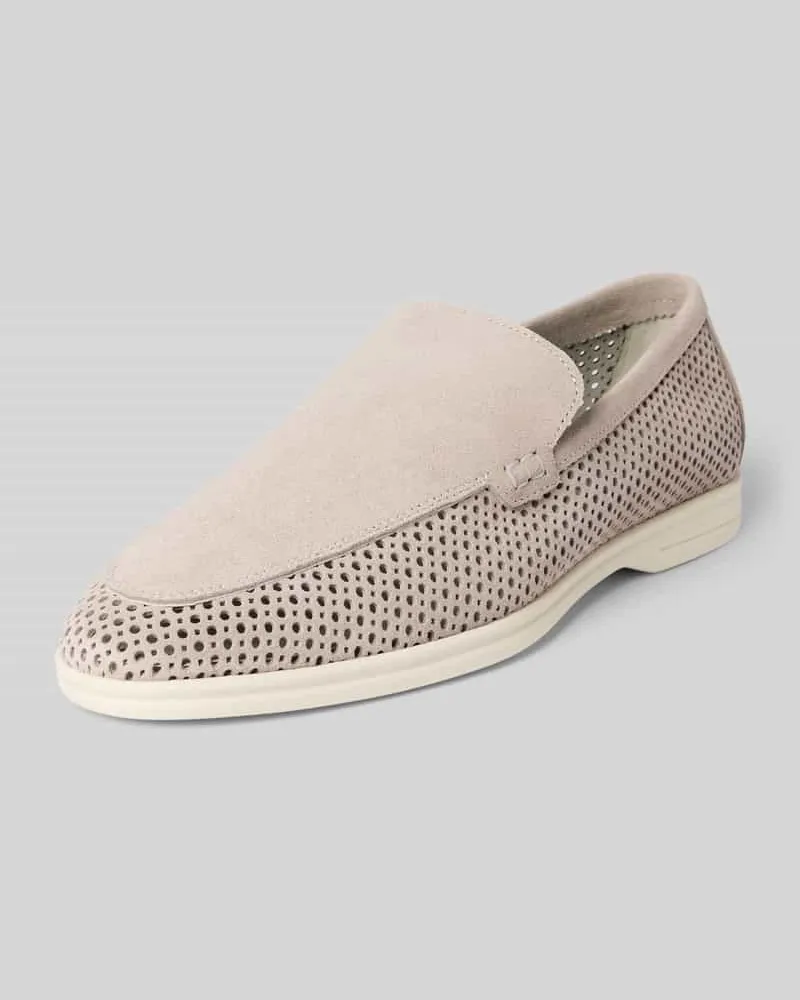 Steve Madden Loafer aus echtem Leder Modell 'Mayne Hellgrau