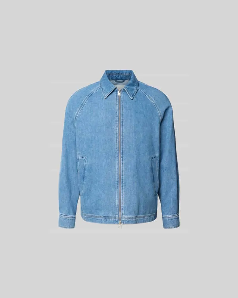 Closed Regular Fit Jeansjacke mit Umlegekragen Jeansblau