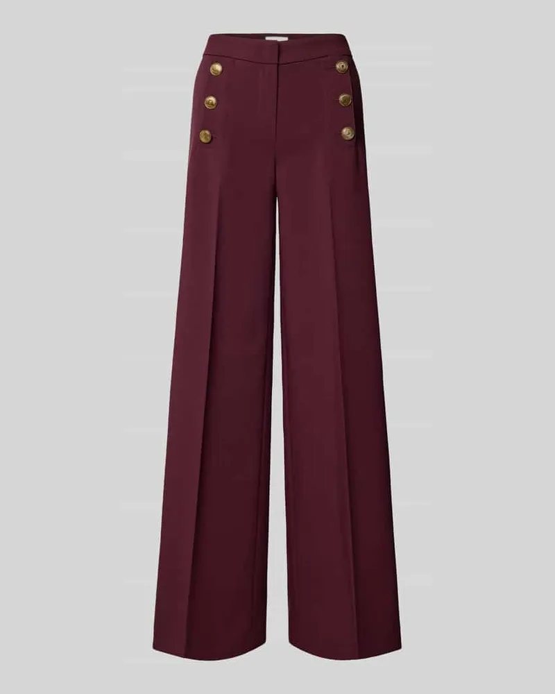 SEDUCTIVE  Marlenehose mit Zierknöpfen Modell 'BRIDGET Bordeaux