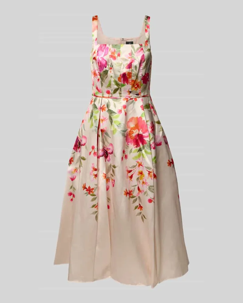 Adrianna Papell Cocktailkleid mit Karree-Ausschnitt Rosa