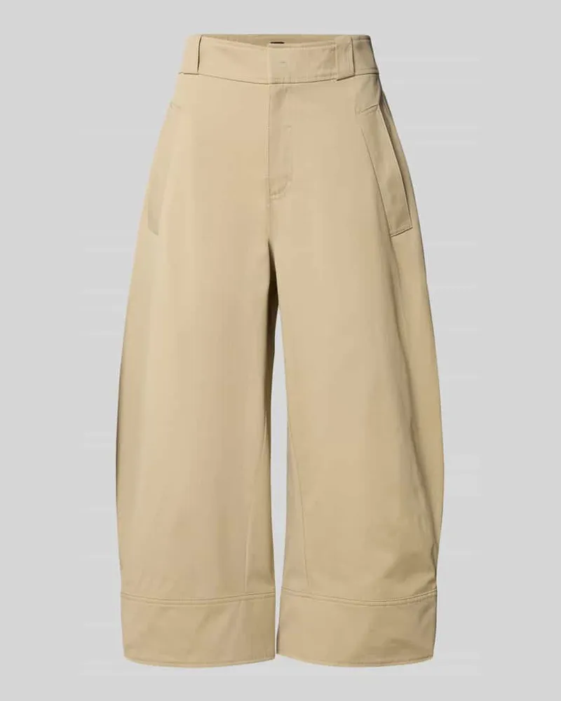 HUGO BOSS Loose Fit Chino aus reiner Baumwolle Modell 'Tikkara Beige