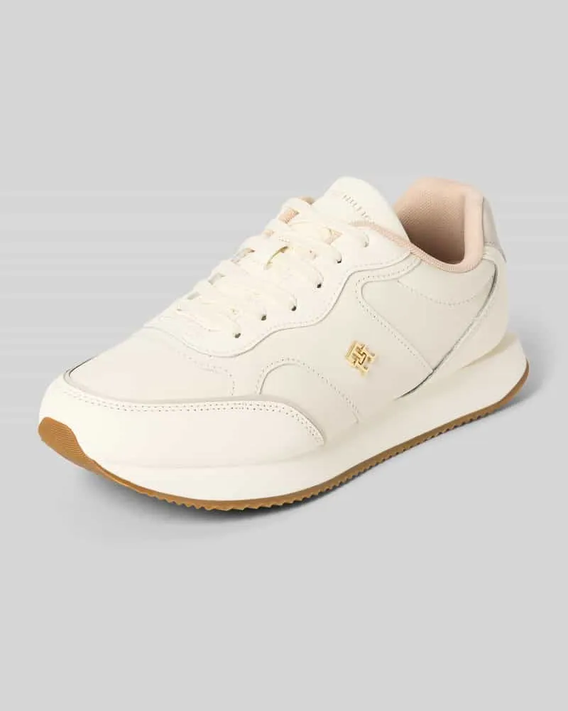 Tommy Hilfiger Low Top Sneaker aus echtem Leder Offwhite