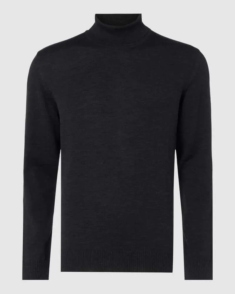 Maerz Strickpullover mit Rollkragen Anthrazit