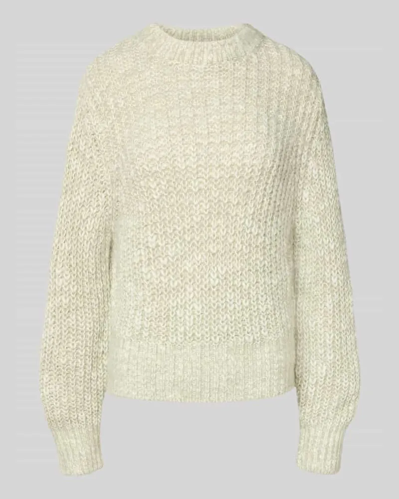 OPUS Strickpullover mit Rundhalsausschnitt Modell 'Palizia Schilf