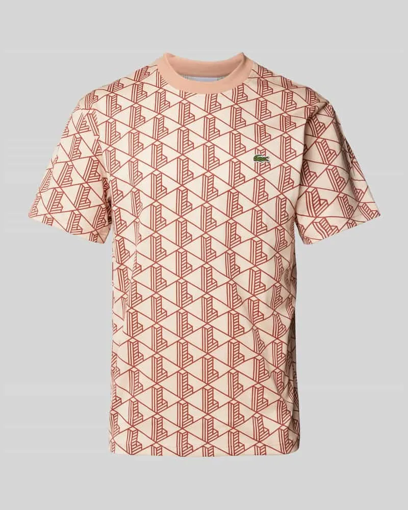Lacoste T-Shirt mit Rundhalsausschnitt Rostrot