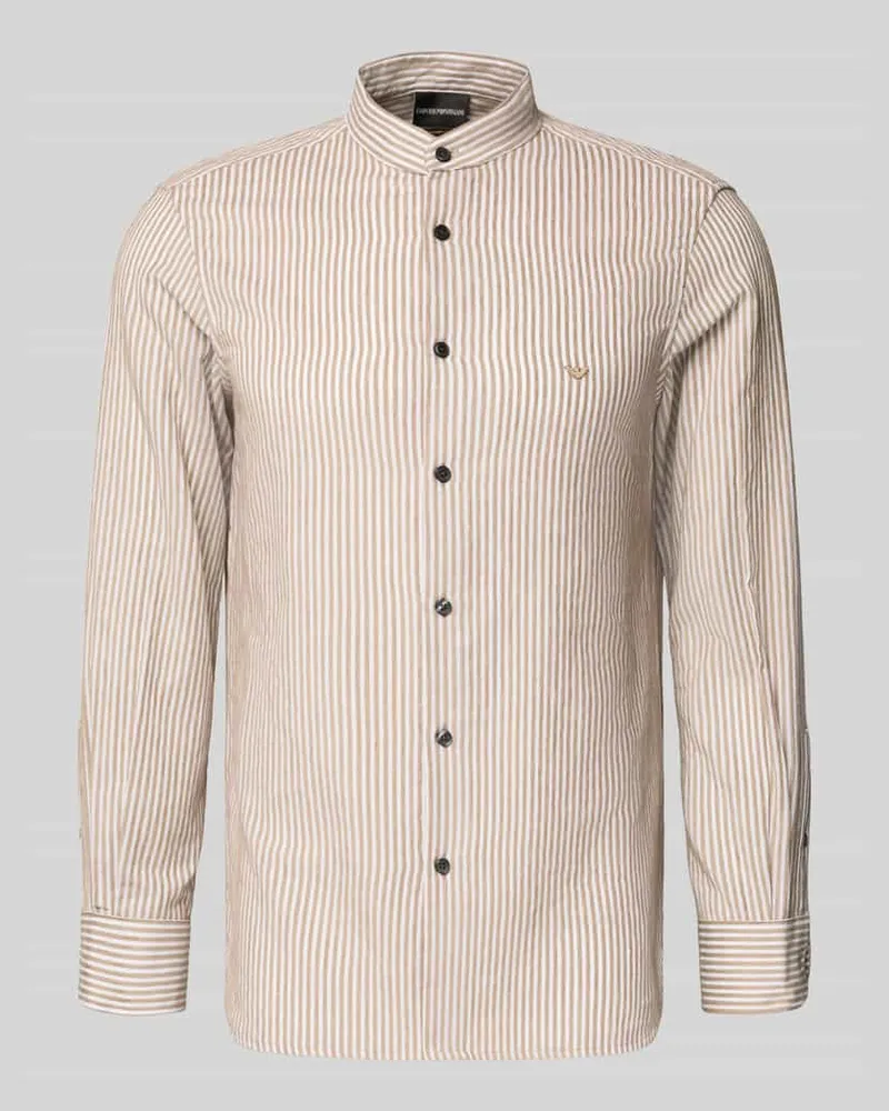 Emporio Armani Freizeithemd mit Knopfleiste Beige