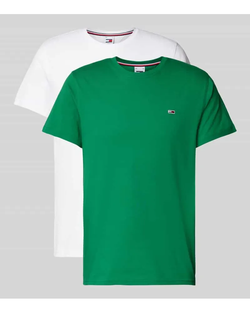 Tommy Hilfiger T-Shirt mit Label-Stitching Gruen