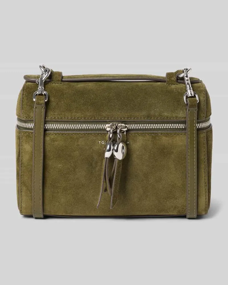 Tory Burch Henkeltasche aus Rindsnappa mit Doppelzipper Khaki