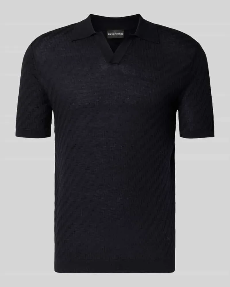 Emporio Armani Slim Fit Poloshirt mit Lyocell-Anteil Marine