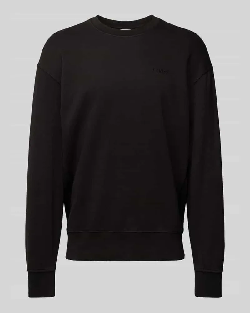 Levi's Sweatshirt mit gerippten Abschlüssen Black