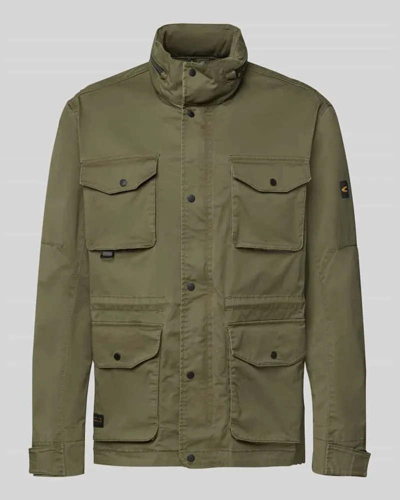 Camel Active Regular Fit Fieldjacket mit Logo-Applikation Oliv