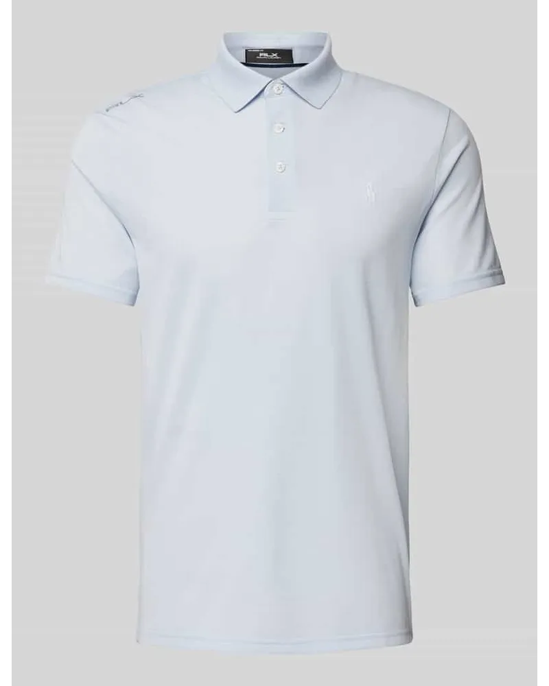 Ralph Lauren Tailored Fit Poloshirt mit Label-Stitching Hellblau